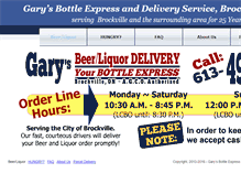 Tablet Screenshot of garysbottleexpress.com